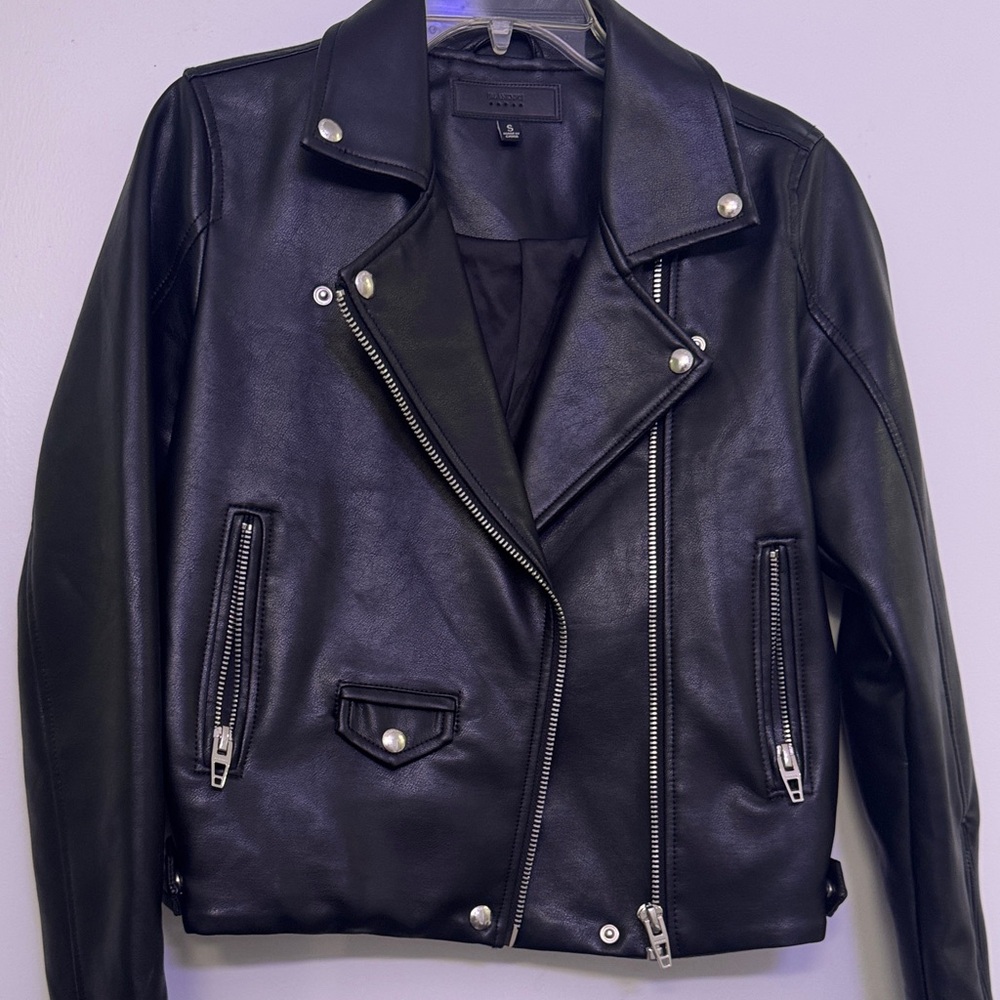 Blank NYC Black Leather Biker Jacket